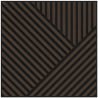 Mexen Linea 25 pannello acustico da parete 60 x 60 cm (4 pezzi), feltro 9 mm, impiallacciatura tecnica, Rovere Mocca