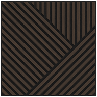 Mexen Linea 25 panel de pared acústico 60 x 60 cm (4 uds.), fieltro 9 mm, chapa técnica, Roble Mocca - S110-60607-25-045