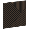 Mexen Linea 25 pannello acustico da parete 60 x 60 cm (4 pezzi), feltro 9 mm, impiallacciatura tecnica, Rovere Mocca