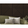 Mexen Linea 25 pannello acustico da parete 60 x 60 cm (4 pezzi), feltro 9 mm, impiallacciatura tecnica, Rovere Mocca