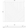 Mexen Linea 25 panel ścienny akustyczny 60 x 60 cm (4szt.), filc 9 mm, fornir techniczny, Dąb Mocca - S110-60607-25-045