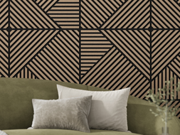 Mexen Linea 25 panel ścienny akustyczny 60 x 60 cm (4szt.), filc 9 mm, fornir techniczny, Jasny Orzech - S110-60607-25-047