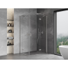 Mexen Mist-H Duo cabine de douche pivotante droite 105 x 115 cm, transparent, nickel brossé - 8A5-105L-115P-97-00