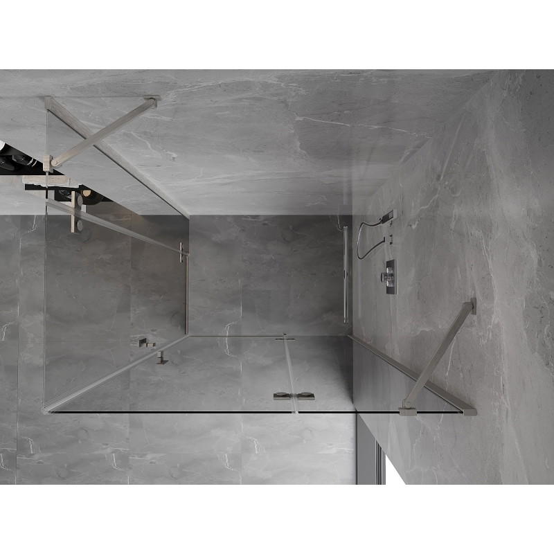 Mexen Mist-H Duo cabine de douche pliante 70 x 70 cm, transparent, chrome - 8A5-070L-070P-01-00