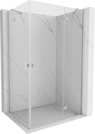Mexen Mist-H Duo cabine de douche pivotante droite 105 x 115 cm, transparent, nickel brossé - 8A5-105L-115P-97-00