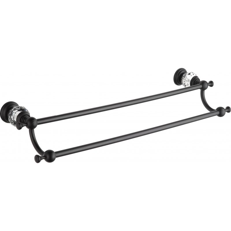 Mexen Estela dubbel handdukshängare, svart - 7011525-70