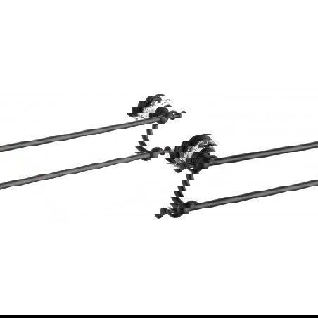 Mexen Estela cabide duplo para toalhas, preto - 7011525-70