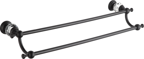 Mexen Estela dubbel handdukshängare, svart - 7011525-70