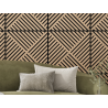 Mexen Linea 08 akustična stenska plošča 60 x 60 cm (4 kosi), filc 9 mm, tehnični furnir, beljeni hrast - S110-60607-08-040