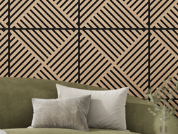 Mexen Linea 08 panel ścienny akustyczny 60 x 60 cm (4szt.), filc 9 mm, fornir techniczny, Bielony Dąb - S110-60607-08-040