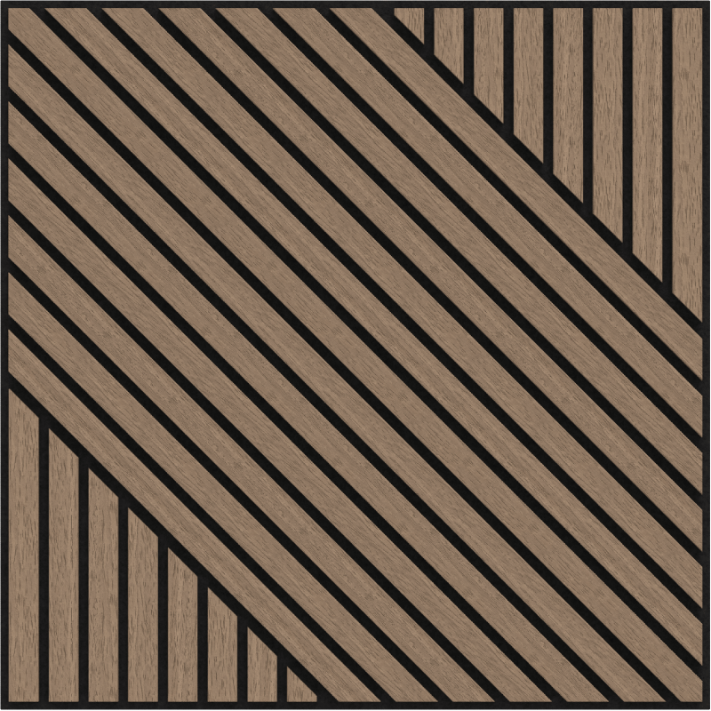 Mexen Linea 26 panel ścienny akustyczny 60 x 60 cm (4szt.), filc 9 mm, fornir techniczny, Jasny Orzech - S110-60607-26-047