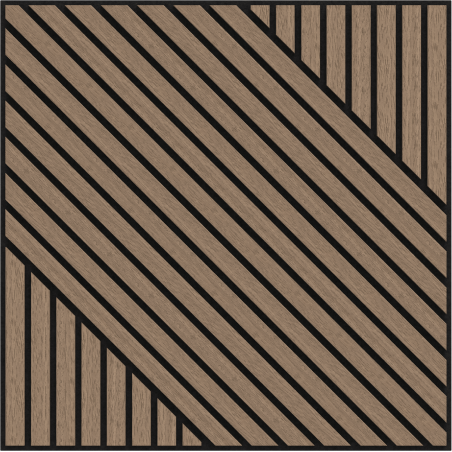 Mexen Linea 26 akustična stenska plošča 60 x 60 cm (4 kosi), filc 9 mm, tehnični furnir, svetli oreh - S110-60607-26-047