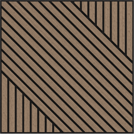Mexen Linea 26 panel ścienny akustyczny 60 x 60 cm (4szt.), filc 9 mm, fornir techniczny, Jasny Orzech - S110-60607-26-047