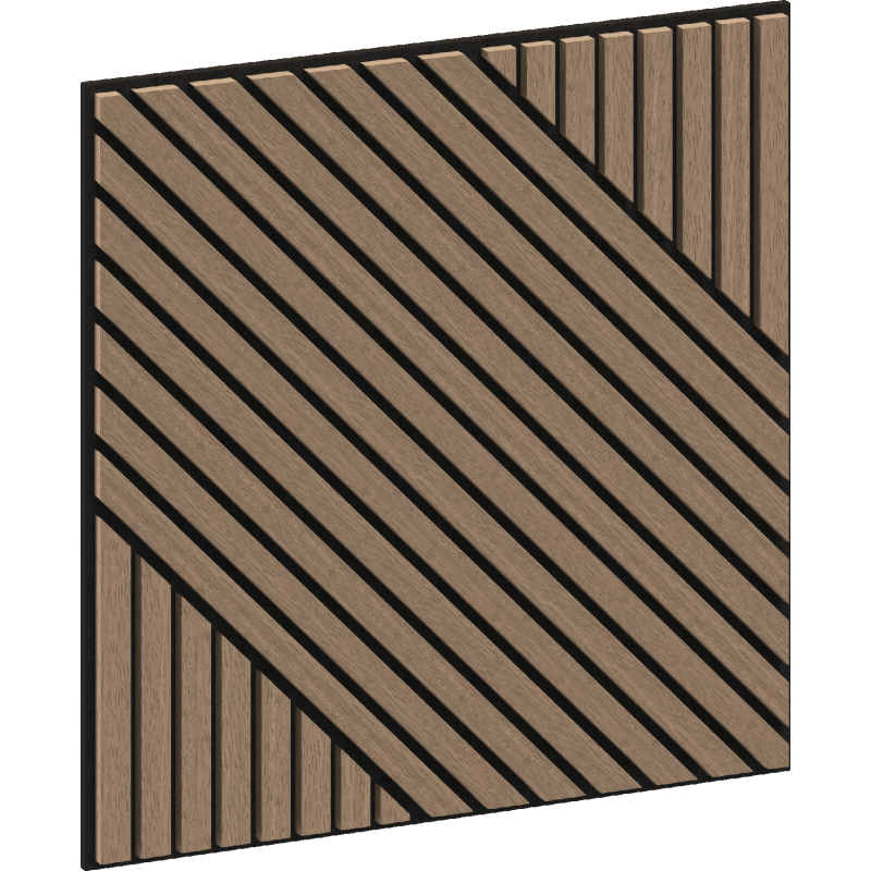 Mexen Linea 26 panel ścienny akustyczny 60 x 60 cm (4szt.), filc 9 mm, fornir techniczny, Jasny Orzech - S110-60607-26-047