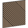 Mexen Linea 26 akustična stenska plošča 60 x 60 cm (4 kosi), filc 9 mm, tehnični furnir, svetli oreh - S110-60607-26-047