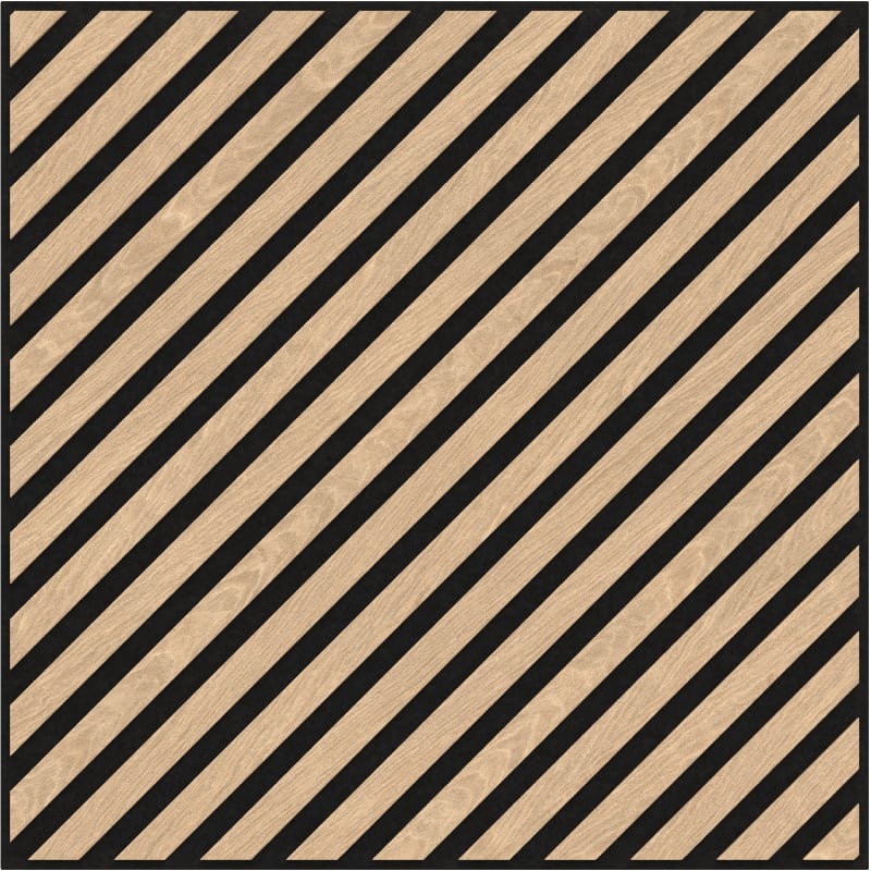 Mexen Linea 39 akustična stenska plošča 60 x 60 cm (4 kos), filc 9 mm, tehnični furnir, Beljeni Hrast - S110-60607-39-040