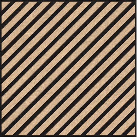 Mexen Lam-B lamas de pared 275 x 30 cm, tablero HDF de 4 mm, chapa técnica, Roble Arenoso - S100-275307-3015-001