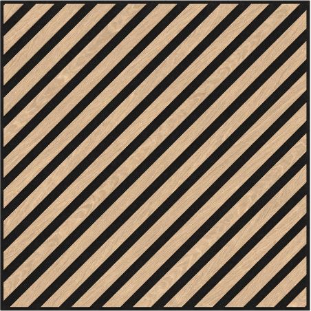 Mexen Linea 39 akustična stenska plošča 60 x 60 cm (4 kos), filc 9 mm, tehnični furnir, Beljeni Hrast - S110-60607-39-040