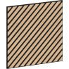 Mexen Lam-B lamas de pared 275 x 30 cm, tablero HDF de 4 mm, chapa técnica, Roble Arenoso - S100-275307-3015-001