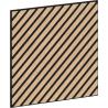 Mexen Linea 39 akustinen seinäpaneeli 60 x 60 cm (4 kpl), huopa 9 mm, tekninen viilu, vaalennettu tammi - S110-60607-39-040
