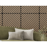 Mexen Linea 39 akustinen seinäpaneeli 60 x 60 cm (4 kpl), huopa 9 mm, tekninen viilu, vaalennettu tammi - S110-60607-39-040