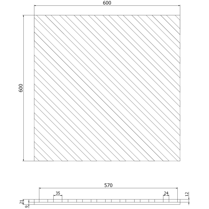 Mexen Lam-B επενδύσεις τοίχου 275 x 30 cm, πλάκα HDF 4 mm, τεχνικός καπλαμάς, Δρυς