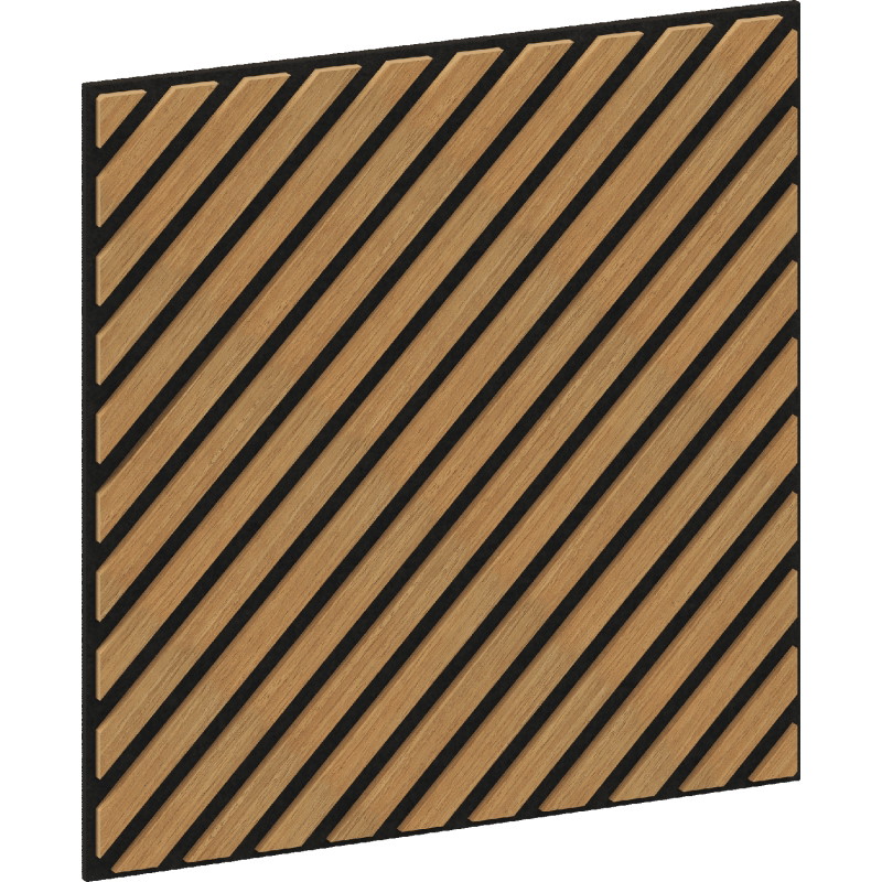 Mexen Linea 39 panneau mural acoustique 60 x 60 cm (4pcs), feutre 9 mm, placage technique, Chêne Classique - S110-60607-39-041