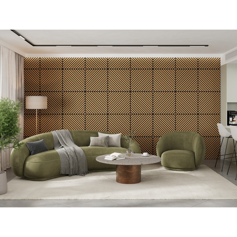 Mexen Linea 39 ακουστικό πάνελ τοίχου 60 x 60 cm (4 τεμ.), τσόχα 9 mm, τεχνικός