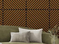 Mexen Lam-B lamelles murales 275 x 30 cm, panneau HDF 4 mm, placage technique, Chêne Sable - S100-275307-3015-001