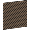 Mexen Linea 39 akustična stenska plošča 60 x 60 cm (4 kosi), filc 9 mm, tehnični furnir, Temni Oreh - S110-60607-39-044