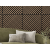 Mexen Linea 39 akustična stenska plošča 60 x 60 cm (4 kosi), filc 9 mm, tehnični furnir, Temni Oreh - S110-60607-39-044
