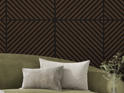 Mexen Lam-B lamelles murales 275 x 30 cm, panneau HDF 4 mm, placage technique, Chêne Sable - S100-275307-3015-001