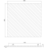 Mexen Linea 39 panel ścienny akustyczny 60 x 60 cm (4szt.), filc 9 mm, fornir techniczny, Dąb Mocca - S110-60607-39-045