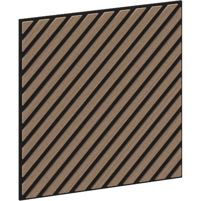 Mexen Linea 39 painel de parede acústico 60 x 60 cm (4pcs), feltro 9 mm, folha técnica, Noz Claro - S110-60607-39-047