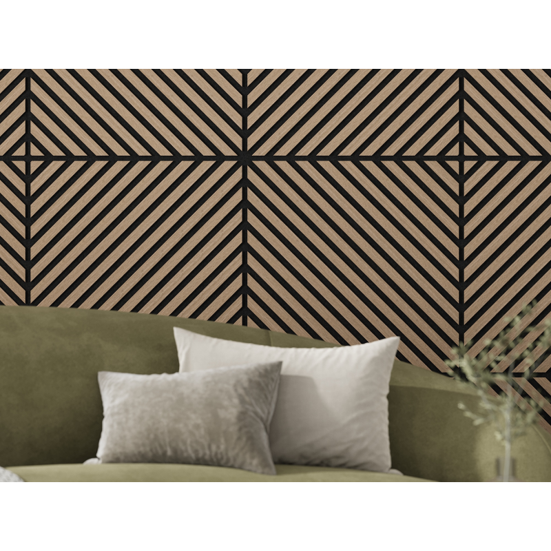 Mexen Lam-B Wandpaneele 275 x 30 cm, HDF Platte 4 mm, technisches Furnier, Sandiger Eiche - S100-275307-3015-001
