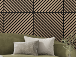 Mexen Lam-B επενδύσεις τοίχου 275 x 30 cm, πλάκα HDF 4 mm, τεχνικός καπλαμάς, Δρυς