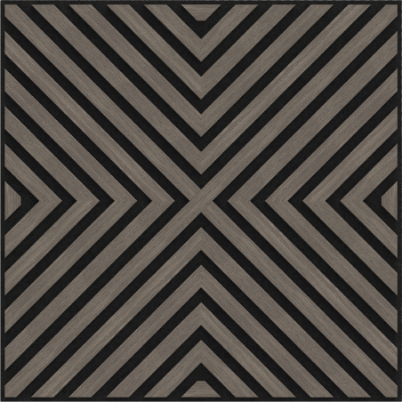 Mexen Linea 01 panel ścienny akustyczny 60 x 60 cm (4szt.), filc 9 mm, fornir techniczny, Szary Dąb - S110-60607-01-043