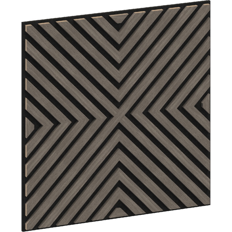 Mexen Linea 01 akustiska sienas panelis 60 x 60 cm (4 gab.), filcs 9 mm, tehniskais finieris, pelēks ozols - S110-60607-01-043