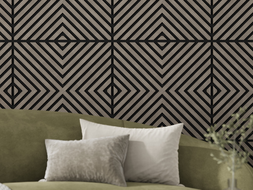 Mexen Linea 01 panel ścienny akustyczny 60 x 60 cm (4szt.), filc 9 mm, fornir techniczny, Szary Dąb - S110-60607-01-043