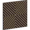 Mexen Linea 01 akustična stenska plošča 60 x 60 cm (4 kosi), filc 9 mm, tehnični furnir, Temen Oreh - S110-60607-01-044
