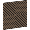 Mexen Linea 01 pannello a parete acustico 60 x 60 cm (4 pezzi), feltro 9 mm, impiallacciatura tecnica, Noce Scuro