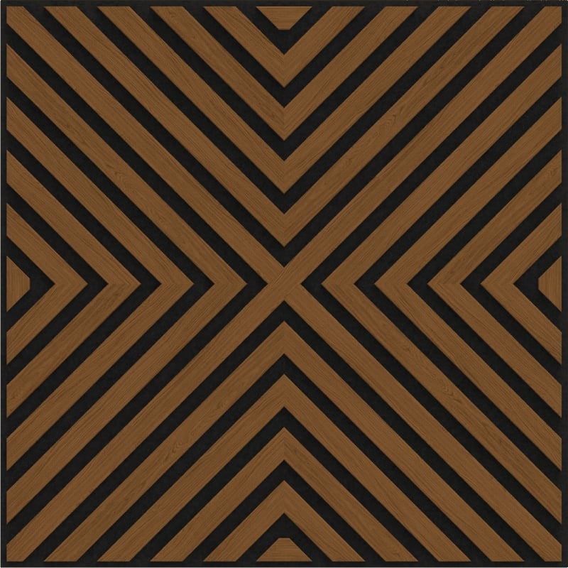 Mexen Linea 01 panel ścienny akustyczny 60 x 60 cm (4szt.), filc 9 mm, fornir techniczny, Dąb Natural - S110-60607-01-042