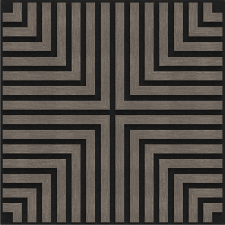 Mexen Linea 02 panel ścienny akustyczny 60 x 60 cm (4szt.), filc 9 mm, fornir techniczny, Szary Dąb - S110-60607-02-043