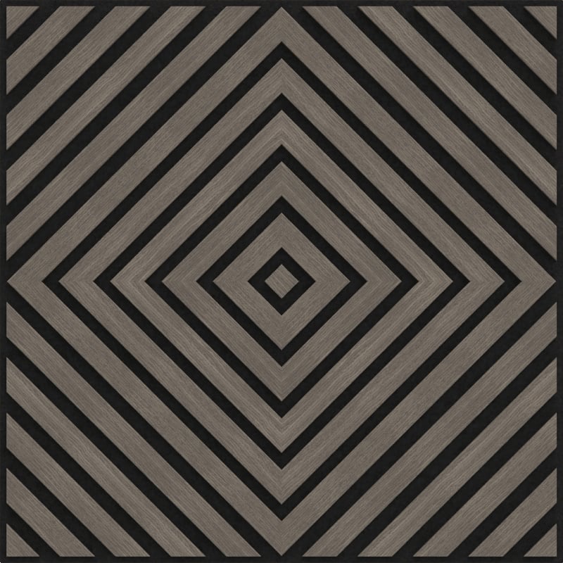 Mexen Linea 03 akustična stenska plošča 60 x 60 cm (4 kosi), filc 9 mm, tehnični furnir, sivi hrast - S110-60607-03-043