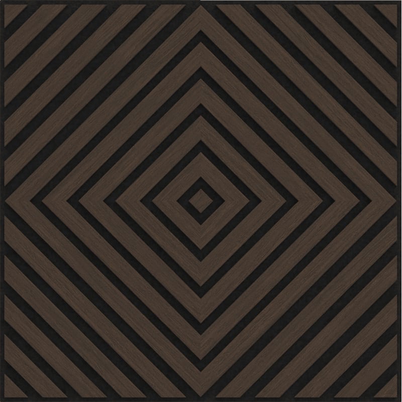 Mexen Linea 03 akustična stenska plošča 60 x 60 cm (4 kosi), filc 9 mm, tehnični furnir, HRAST Mocca - S110-60607-03-045