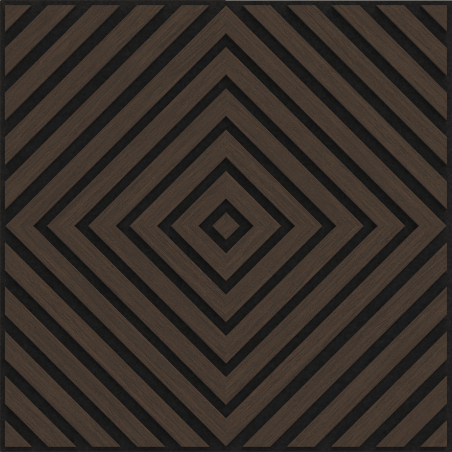 Mexen Linea 03 panel ścienny akustyczny 60 x 60 cm (4szt.), filc 9 mm, fornir techniczny, Dąb Mocca - S110-60607-03-045