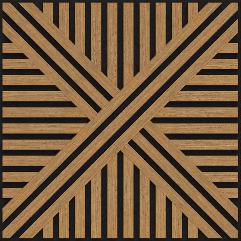 Mexen Linea 05 akustična stenska plošča 60 x 60 cm (4 kosi), filc 9 mm, tehnični furnir, Hrast Classic - S110-60607-05-041