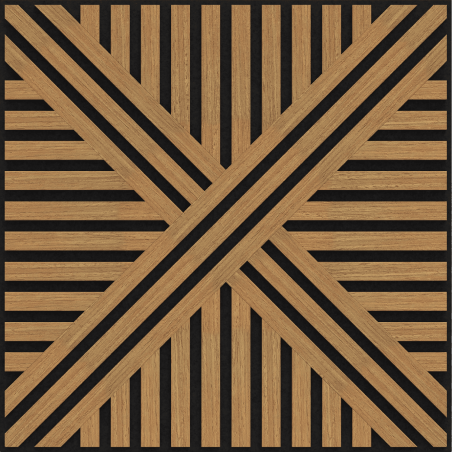 Mexen Linea 05 panel ścienny akustyczny 60 x 60 cm (4szt.), filc 9 mm, fornir techniczny, Dąb Classic - S110-60607-05-041