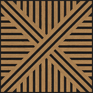 Mexen Linea 05 akustična stenska plošča 60 x 60 cm (4 kosi), filc 9 mm, tehnični furnir, Hrast Classic - S110-60607-05-041