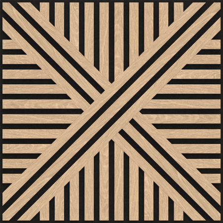 Mexen Linea 05 panel ścienny akustyczny 60 x 60 cm (4szt.), filc 9 mm, fornir techniczny, Bielony Dąb - S110-60607-05-040